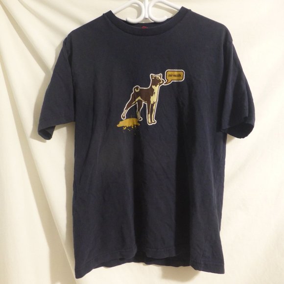 Airwalk Other - AIRWALK, short sleeve t-shirt, navy with design on front and print on back, EUC
